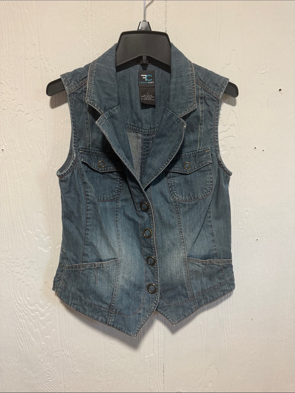 French Cuff Denim Shirt Jacket - Teal Blue